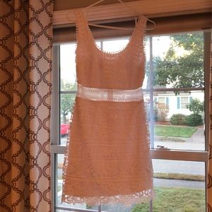 White BEBE mini dress size 6